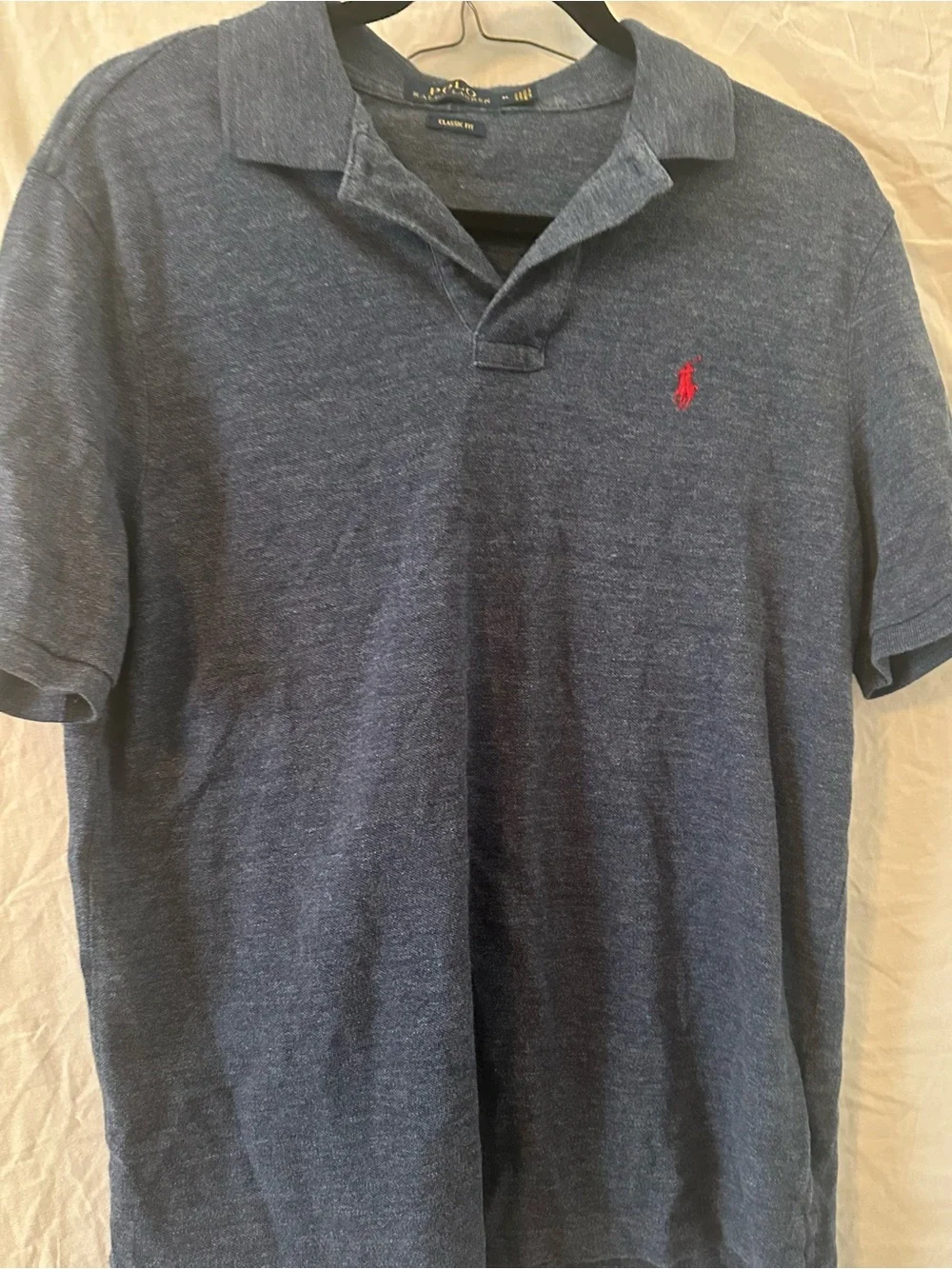 Ralph Lauren Heather Navy Polo with Red Pony